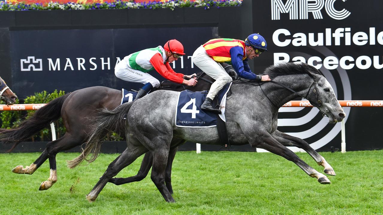 Ascension wins at a big price at Caulfield on Thousand Guineas day. Picture: Racing Photos via Getty Images