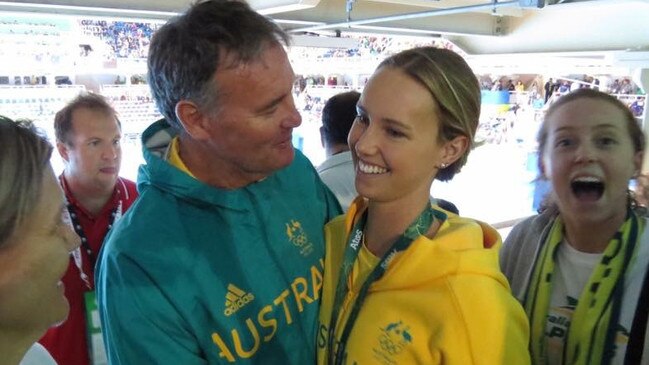 McKeon with her dad Ron McKeon in Rio.