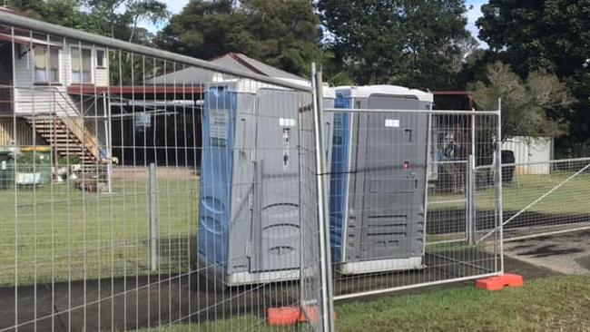 A Goonellabah resident is upset the Lismore City Council have placed porter-loo toilets outside their Jubilee St home. Picture: Facebook