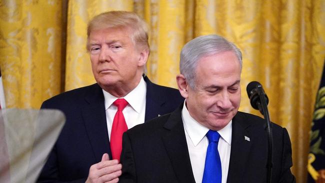 US President Donald Trump and Israeli Prime Minister Benjamin Netanyahu. Picture: AFP