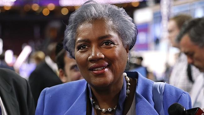 ‘Completely uncomfortable’: Donna Brazile on the floor of the Democratic National Convention in Philadelphia in July.