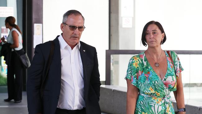 Lloyd and Sue Clarke, Hannah’s parents, arrive at the inquest in Brisbane. Picture: Liam Kidston