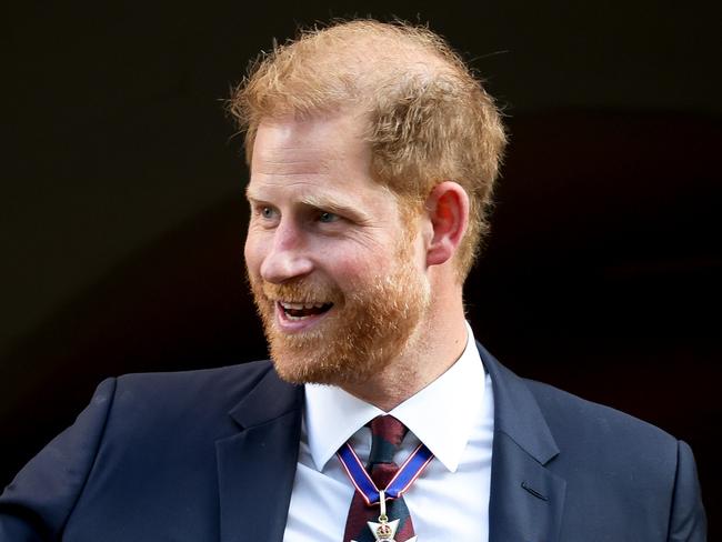 LONDON, ENGLAND - MAY 08: Prince Harry, The Duke of Sussex departs The Invictus Games Foundation 10th Anniversary Service at St Paul's Cathedral on May 08, 2024 in London, England. (Photo by Chris Jackson/Getty Images for Invictus Games Foundation)