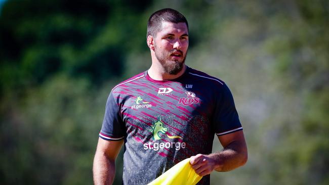 Queensland Reds captain Liam Wright has been sidelined with an ankle injury. Picture: Patrick HAMILTON / AFP