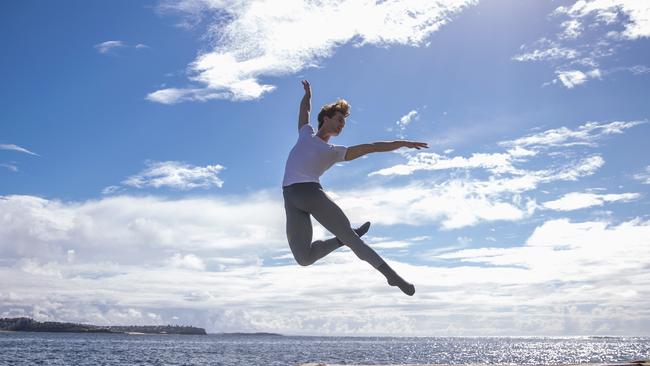 Australian Ballet soloist Nathan Brook, at Fairy Bower Rock Pool in Sydney, has been named the winner of both the Telstra Rising Star Award and Telstra People’s Choice Award. Picture: Getty Images