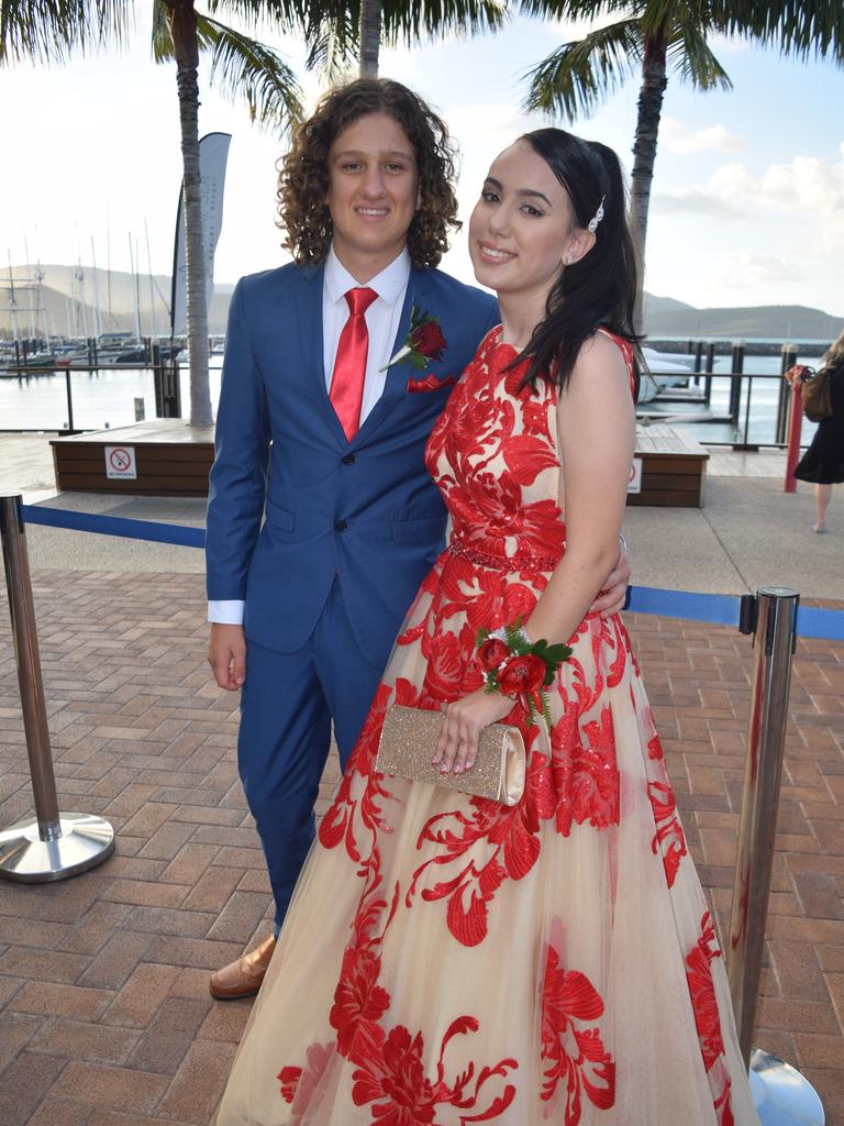 Joshua Doland and Isabella Inglis at the 2020 St Catherine's Catholic College formal. Photo: Elyse Wurm