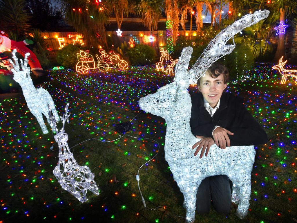 Sam Di Gennaro knows how to put on a festive show in Mornington. Picture: Tony Gough