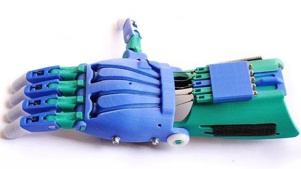 The prosthetic hands will be 3D printed using recycled plastic from shampoo and conditioner bottles. Picture: supplied