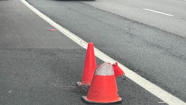 The scene of a fatal crash on the Pacific Highway on the state's Mid-North Coast in the town of Pampoolah. Picture: Gemma Ferguson