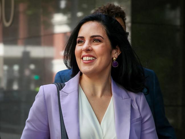 Liberal MP Moira Deeming leaves the Federal Court after her defamation win against Victorian Liberal Leader John Pesutto. Picture: NewsWire/Ian Currie