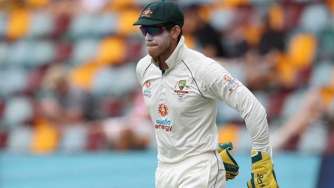 The jungle drums are beating for under-fire incumbent Aussie Test captain Tim Paine. Picture: Getty Images