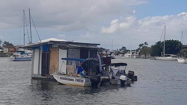 Boats in the Gold Coast Broadwater before Cyclone Alfred crosses the Coast.