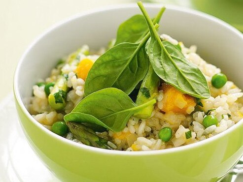 Microwave vegetable risotto.