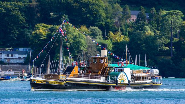 The Kingswear paddle steamer on the River Dart.