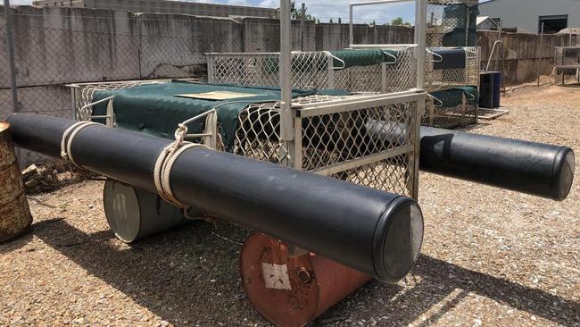 A croc trap, similar to the one pictured, has been stolen from Tjuwaliyn - the Douglas Hot Springs. Picture: NT Police