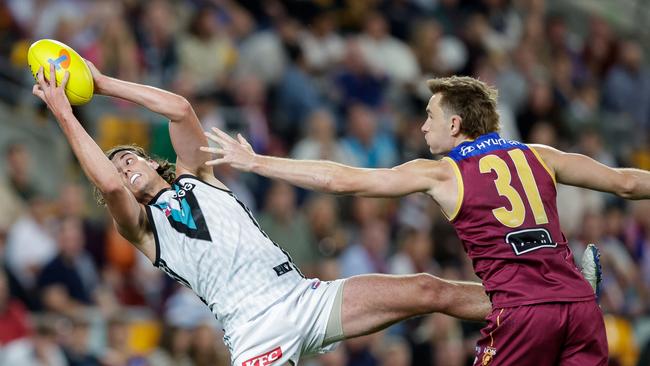 Ollie Lord booted four goals for the Power. Picture: Russell Freeman/AFL Photos