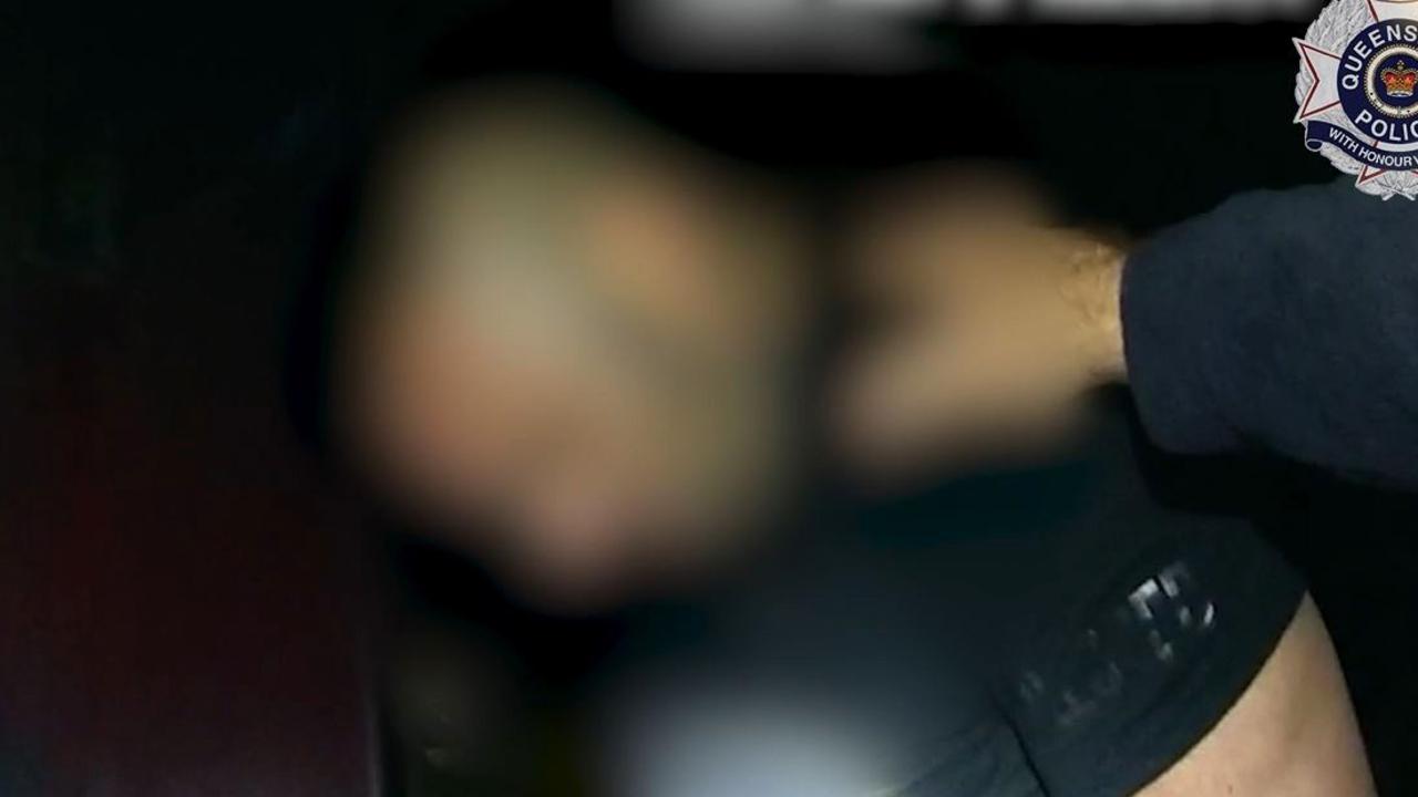A man taken into custody by police after a stand-off with police fore more than five hours. Picture Qld Police