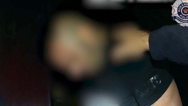 A man taken into custody by police after a stand-off with police fore more than five hours. Picture Qld Police