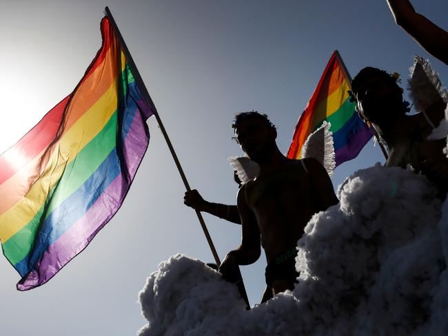 Participants at a pride parade. Picture: AFP Photo/Pau Barrena