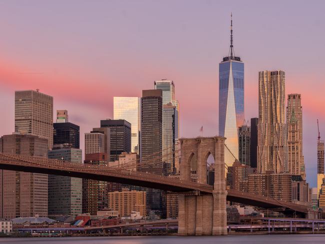 Manhattan skyline and Brooklyn Bridge at sunrisePhoto - istockEscape 14 April 2024NYC