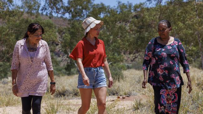 Poh Ling Yeow at Hermannsburg prior to her announcement as the Territory’s newest ambassador, January 2025. Picture: Supplied