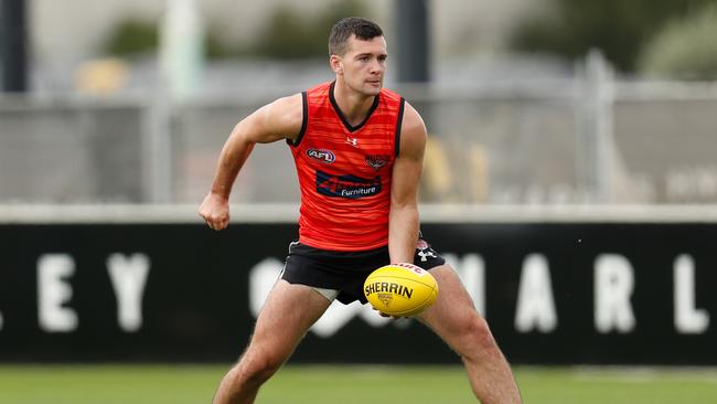 Conor McKenna training before the AFL shutdown in March.