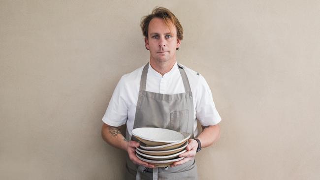 Green chef Ben Devlin of Pipit restaurant in Pottsville, NSW. Picture: Kate Holmes