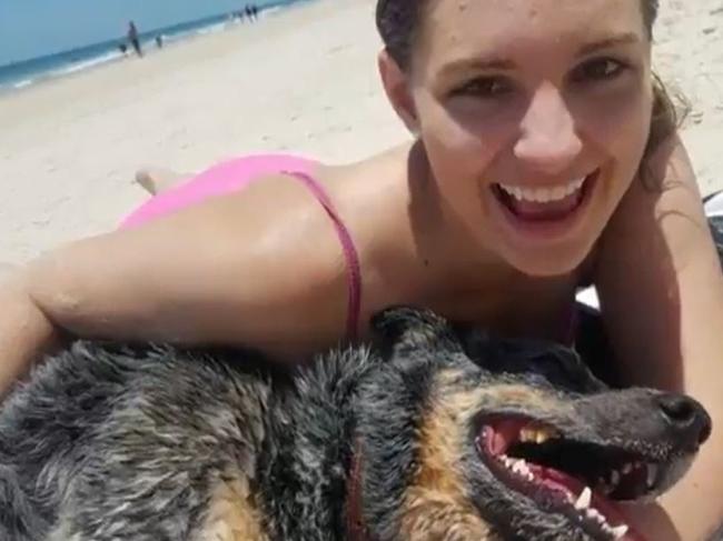 Constable Rachel McCrow with her dog.