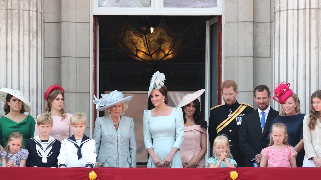 Princess Eugenie and Princess Beatrice (left) at the Trooping of the Colour this year. Picture: Chris Jackson/Getty Images