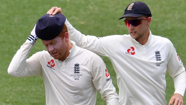 England wicketkeeper Jonny Bairstow (left) after the first Test loss.