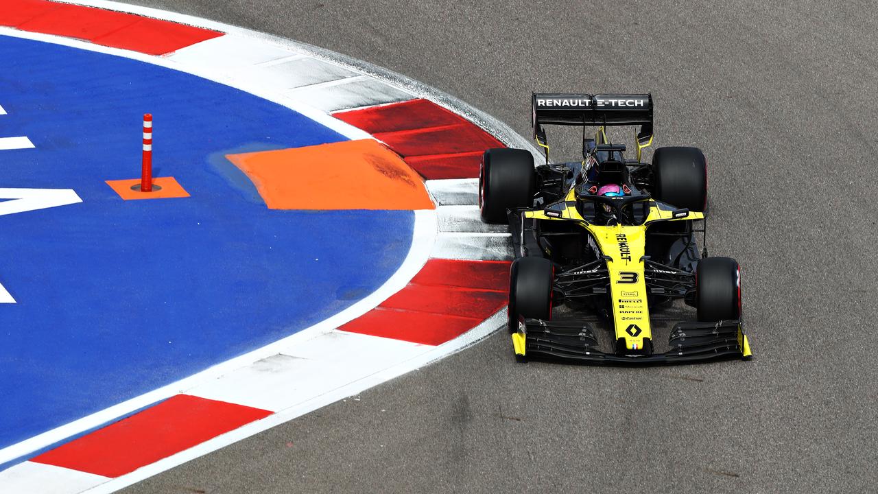 Daniel Ricciardo drives in Sochi. Picture: Mark Thompson