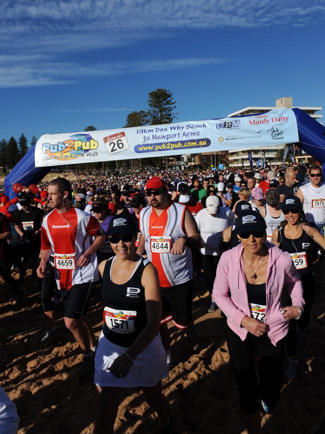 The starting line in 2012. Picture: Braden Fastier