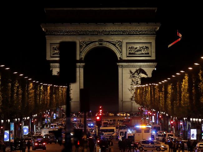 Three police officers have been shot in an attack on the Champs Elysees in Paris.