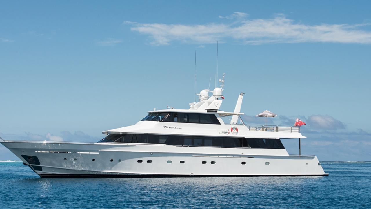 Four people have been fined, accused of falsifying entry documents after arriving on the Gold Coast from Sydney on superyacht Dreamtime. Picture: Facebook