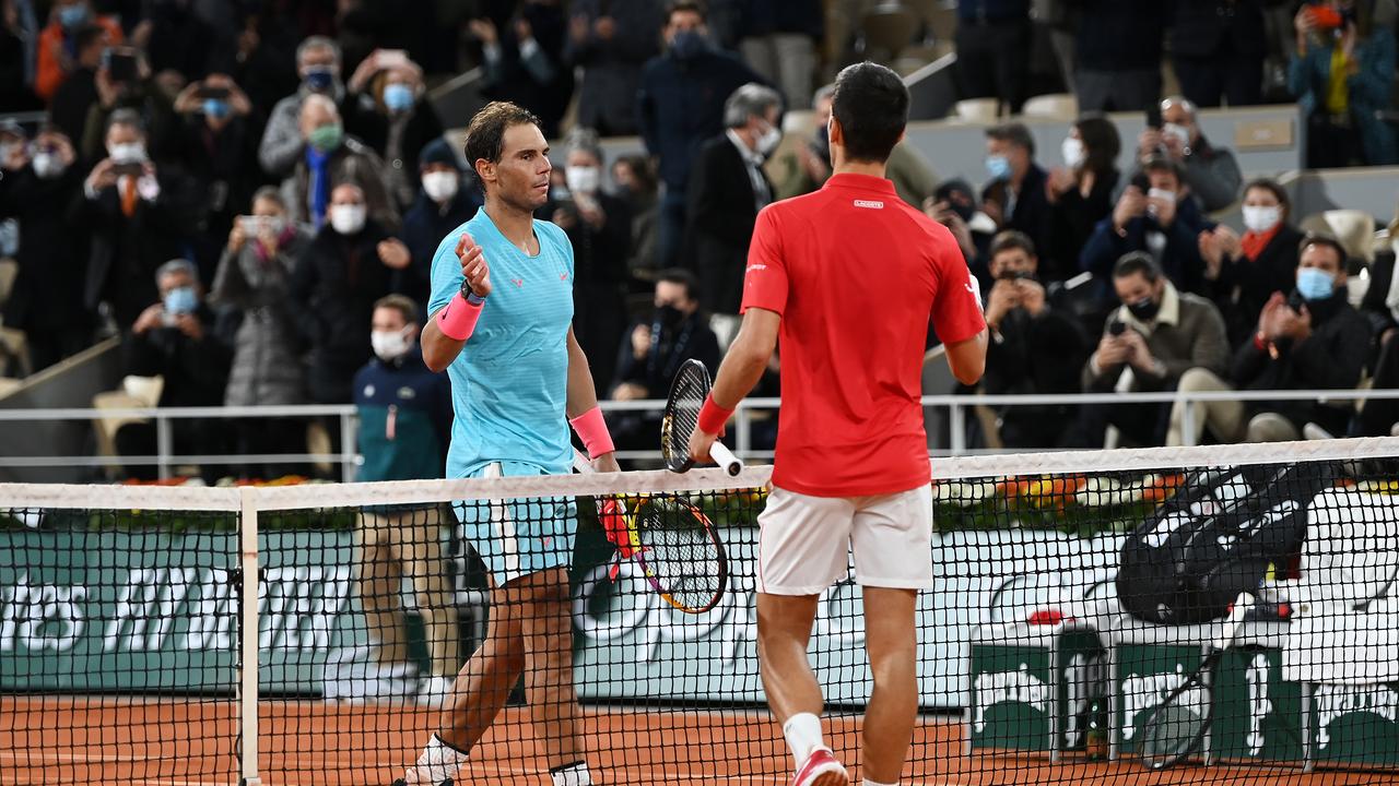 Djokovic was blown off the court by Nadal but delivered a classy tribute to the Spanish champion.