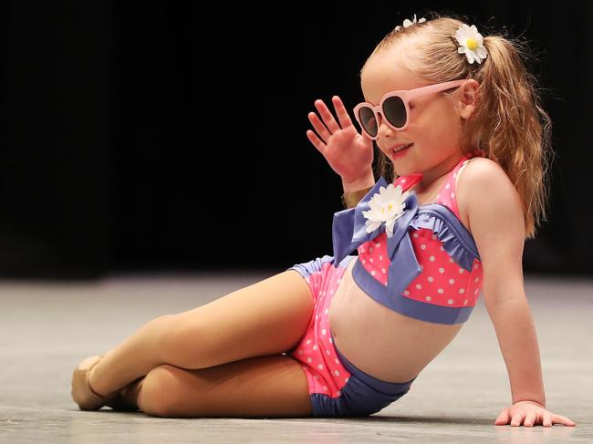 Lucy Norris.  5 Years & Under Jazz Solo.  Southern Tasmanian Dancing Eisteddfod 2023.  Picture: Nikki Davis-Jones