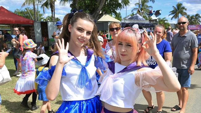 L-R Lucy wilson and Celeste Salvalai at CapriCon. Photo Liam Fahey / Morning Bulletin