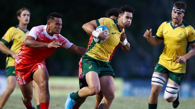 Isaiah Latu is a talented rugby union player who has represented Australia. Picture: Chris Hyde/Getty Images