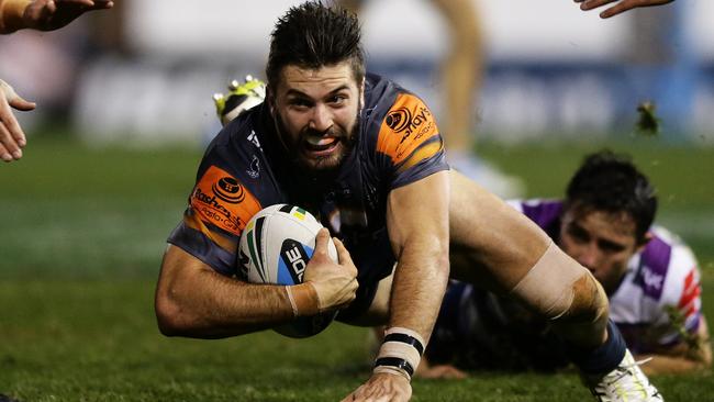 Tigers James Tedesco during the Wests Tigers v Melbourne Storm rugby league game at Leichhardt Oval, Sydney. Pic Brett Costello