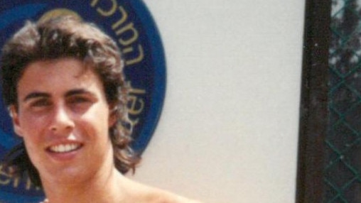 Josh Frydenberg sporting a mullet hairstyle during his tennis playing days