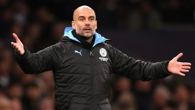 Manchester City coach Pep Guardiola, who may look for the exit if he cannot chase the Champions League. Picture: Getty Images