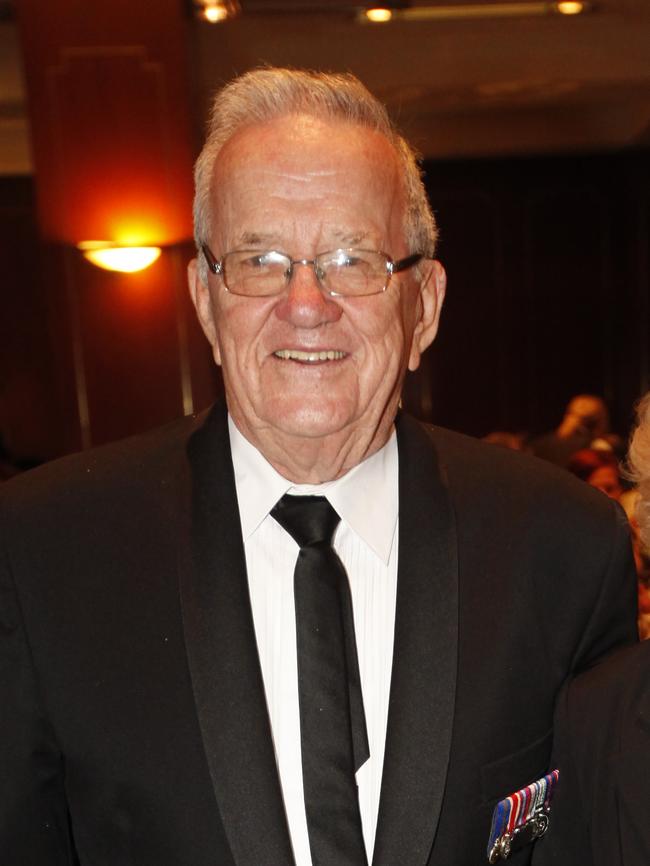 Sir Leo Hielscher &amp; Lady Mary Ellen Hielscher. MacCarthur Dinner, Tattersal's Club. Pic Isaac Lawrence.