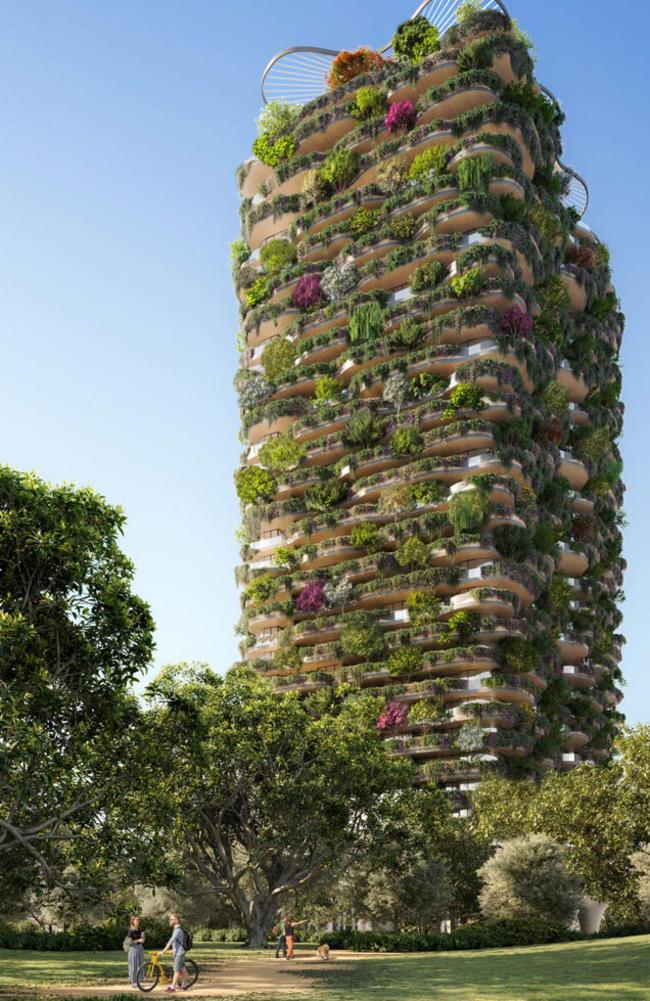 Aria Property Group's proposed Urban Forest residential tower in South Brisbane.