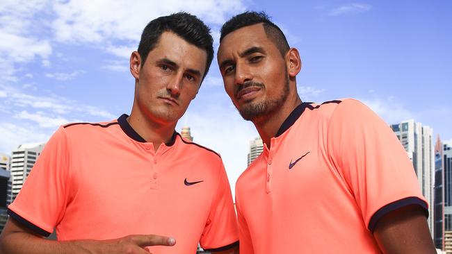 Kyrgios and Tomic have had a rocky relationship. Picture: Dylan Robinson