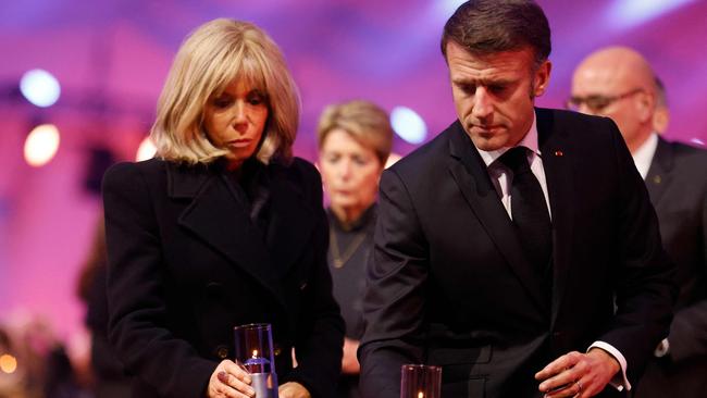 French President Emmanuel Macron and his wife Brigitte Macron.