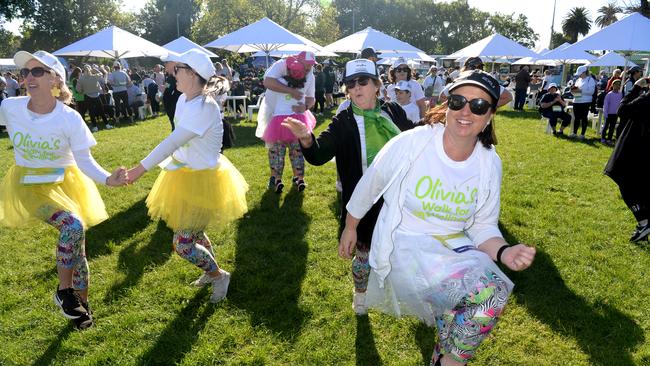 ONJ Walk for Welness participants having fun at Alexandra Gardens. Picture: Andrew Henshaw