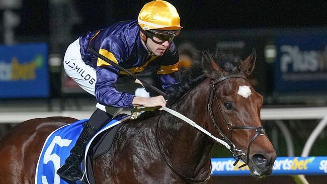 La Fracas (IRE) ridden by Jordan Childs wins the Elite Sportz Maiden Plate at Sportsbet Pakenham on May 23, 2024 in Pakenham, Australia. (Photo by Scott Barbour/Racing Photos via Getty Images)