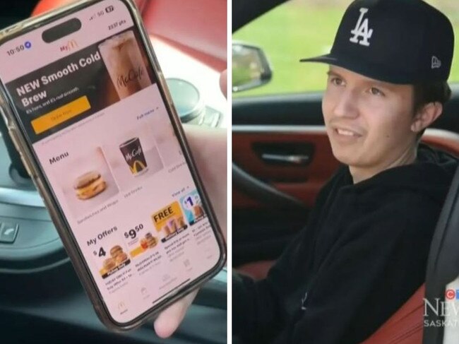 Mason Prima, 18, claimed he was waiting inside his car online at one of the Golden Arches locations in Canada and accessing the fast food chain’s mobile app when Saskatoon police pulled him over.