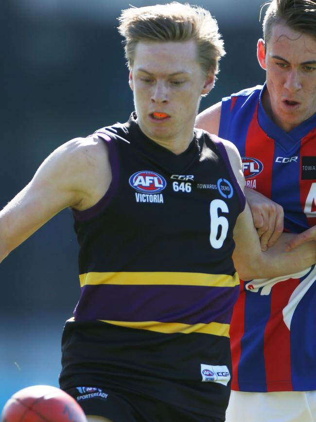 Charlie Spargo in action for Murray Bushrangers. Picture: Stuart Milligan