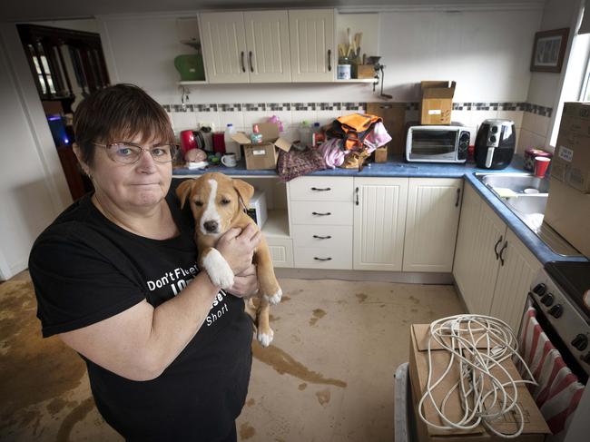 Tanya Cleary whose home was flooded at Sorell. Picture: Chris Kidd